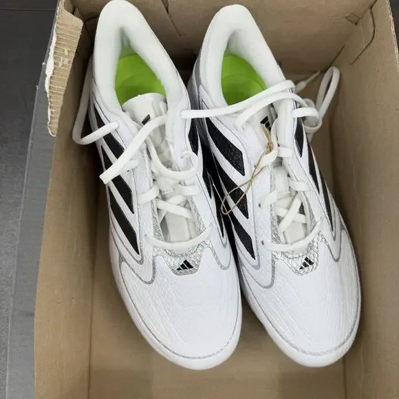 Adizero PureHustle 3 TPU Softball Cleats Adidas White Black Silver IG7137 Sz 9.5 - Picture 14 of 14